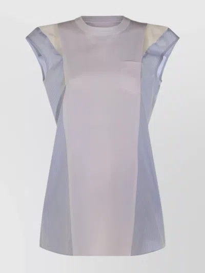 Sacai Knee Length Dress Cap Sleeves