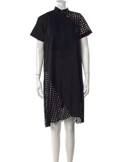 Pre-owned Sacai Knee-length Dress In Black