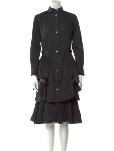 Pre-owned Sacai Knee-length Dress In Gray