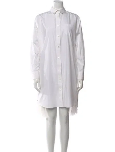 Pre-owned Sacai Knee-length Dress In White