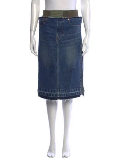Pre-owned Sacai Knee-length Shorts In Blue