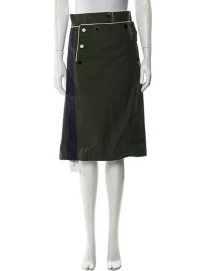 Pre-owned Sacai Knee-length Skirt In Green