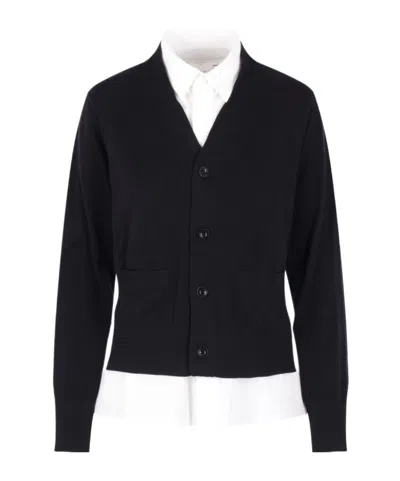 Sacai Knitted Jumper In Black