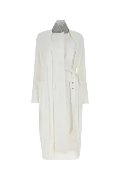 Sacai Single-breasted Belted Coat In 151