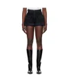 Sacai Black Belted Denim Shorts In Black