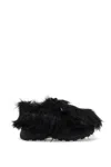 Sacai Black Faux-fur Derbys In Black