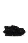 Sacai Black Faux-fur Derbys In Black