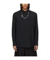Sacai Lapel Long-sleeved Shirt In Black