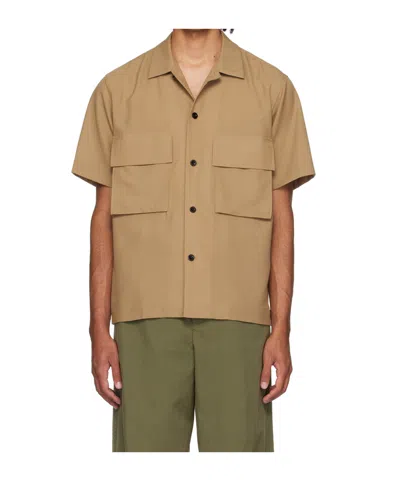 Sacai Lapel Shirt In Nude