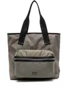 Sacai Large Pocket Tote Bag In Green