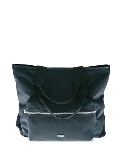 Sacai Large Zip-pocket Tote Bag In Black