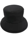 Sacai Layered-brim Wool Bucket Hat In Black