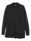 Sacai Layered Classic-collar Mini Dress In Gray