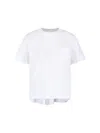 Sacai Short Sleeve Top Chest Pocket Pleated Back In White