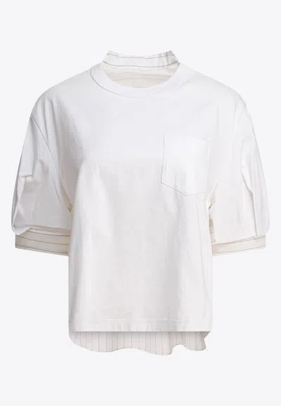 SACAI LAYERED CREWNECK T-SHIRT