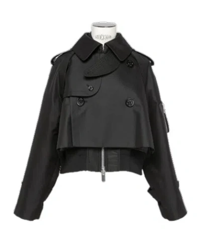 SACAI LAYERED CROPPED JACKET