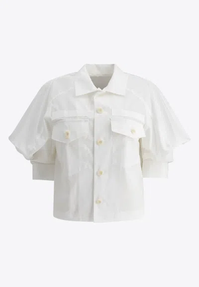 Sacai Layered Cropped Shirt