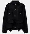 Sacai Layered Denim Jacket In Black