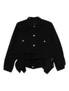 Sacai Layered Denim Jacket In Black
