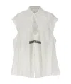 Sacai Layered-design Blouse In White