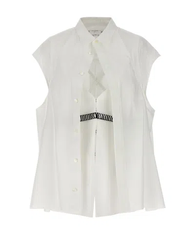 SACAI SACAI SLEEVELESS POPLIN SHIRT