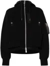 Sacai Spomge Sweat Hoodie In Black