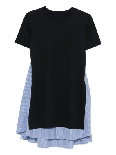 Sacai Layered Dress In Blue