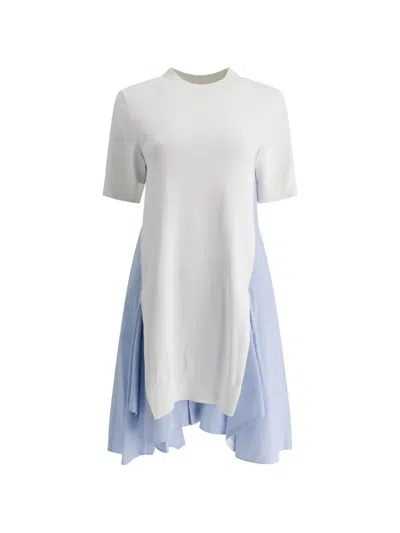Sacai Layered Dress In White
