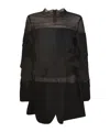 Sacai Layered-effect Panelled Minidress In Black