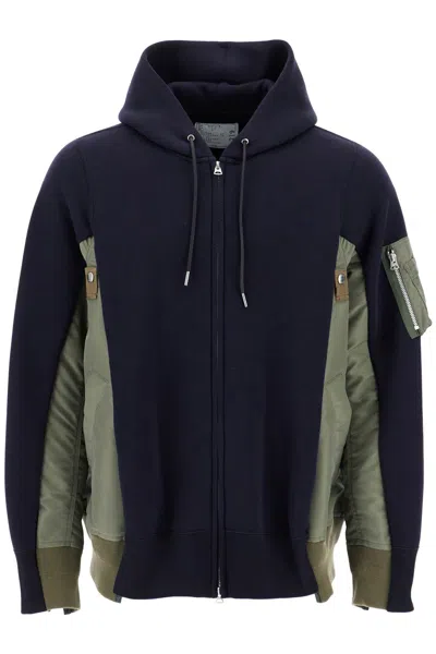 SACAI LAYERED EFFECT SWEATSHIRT STYLE BOMBER