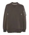 Sacai Layered Jersey Sweatshirt In Black