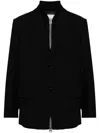 Sacai Layered Single-breasted Blazer In Black