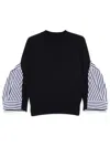 Sacai Pullover Im Layering-look In Blau