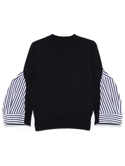 Sacai Pullover Im Layering-look In Blau