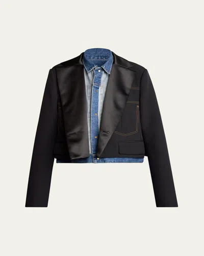 Sacai Layered Wool Denim Jacket