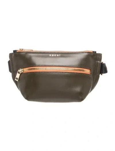 Pre-owned Sacai Leather Belt Bag In Brown