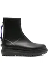 Sacai Leather Boots In Black