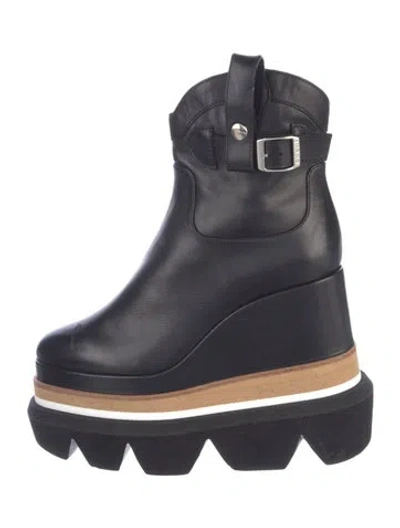 Pre-owned Sacai Leather Boots In Blue