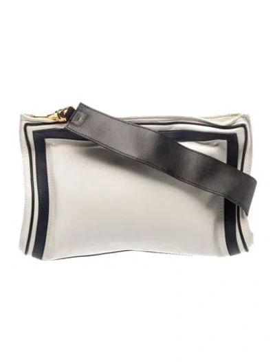 Pre-owned Sacai Leather Clutch W/ Tags In Neutrals