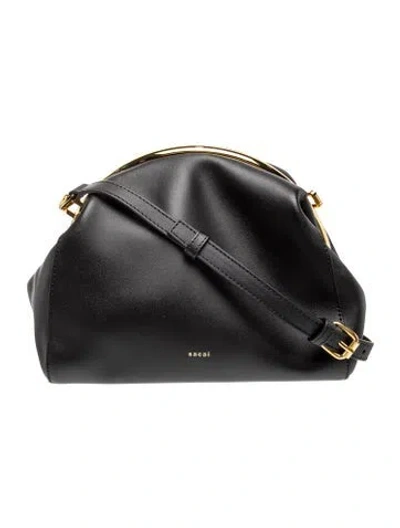 Pre-owned Sacai Leather Crossbody Bag In Black