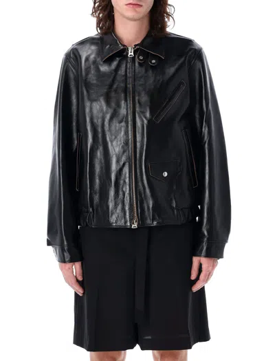ブラック 1 sacai 25AW leather jacket - メルカリ