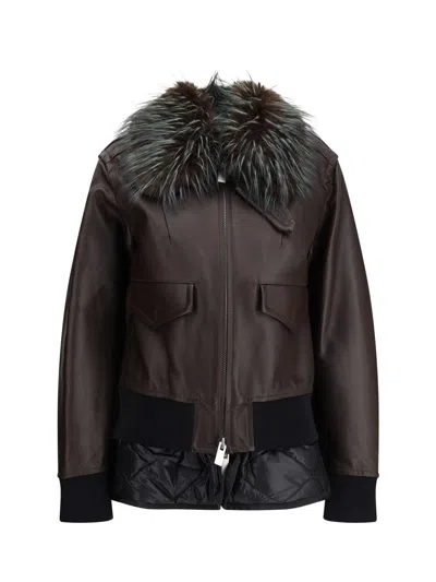 SACAI SACAI LEATHER JACKETS