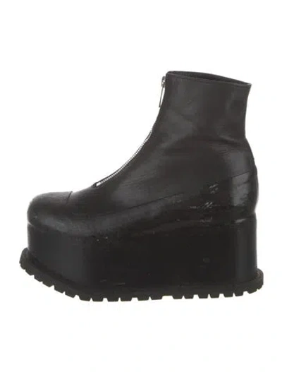 Pre-owned Sacai Leather Pumps In Black