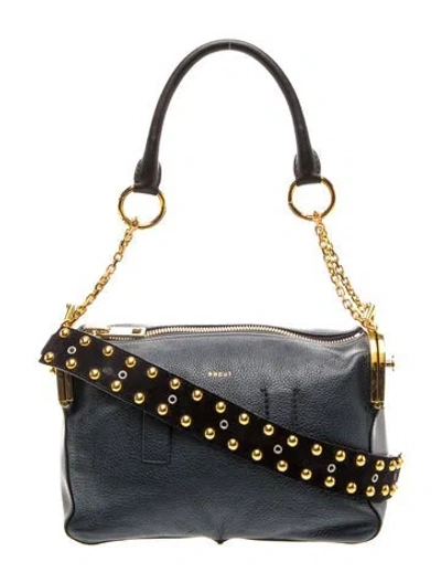 Pre-owned Sacai Leather Shoulder Bag In Blue