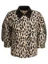 Sacai Leopard Jacket Jackets Brown In Neutral
