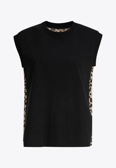 SACAI LEOPARD PRINT KNITTED TOP