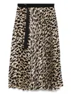 Sacai Asymmetrical Leopard Print Skirt With Adjustable Belt