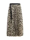 Sacai Leopard Print Skirt