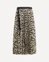 Sacai Asymmetrical Leopard Print Skirt With Adjustable Belt