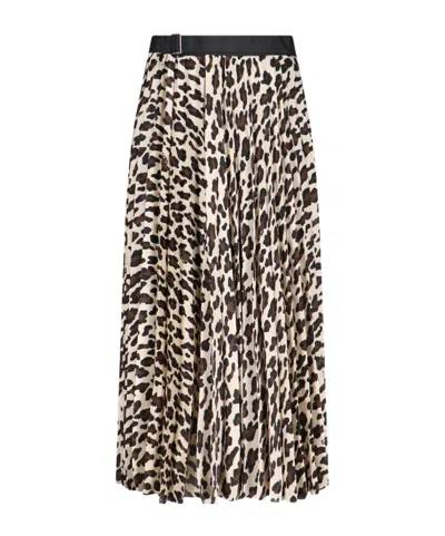 SACAI SACAI LEOPARD PRINT SKIRT